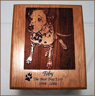 A picture of a dalmatian dog on a wooden plaque that says toby the best dog ever 1994-2006