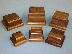 A group of wooden boxes are sitting on a table