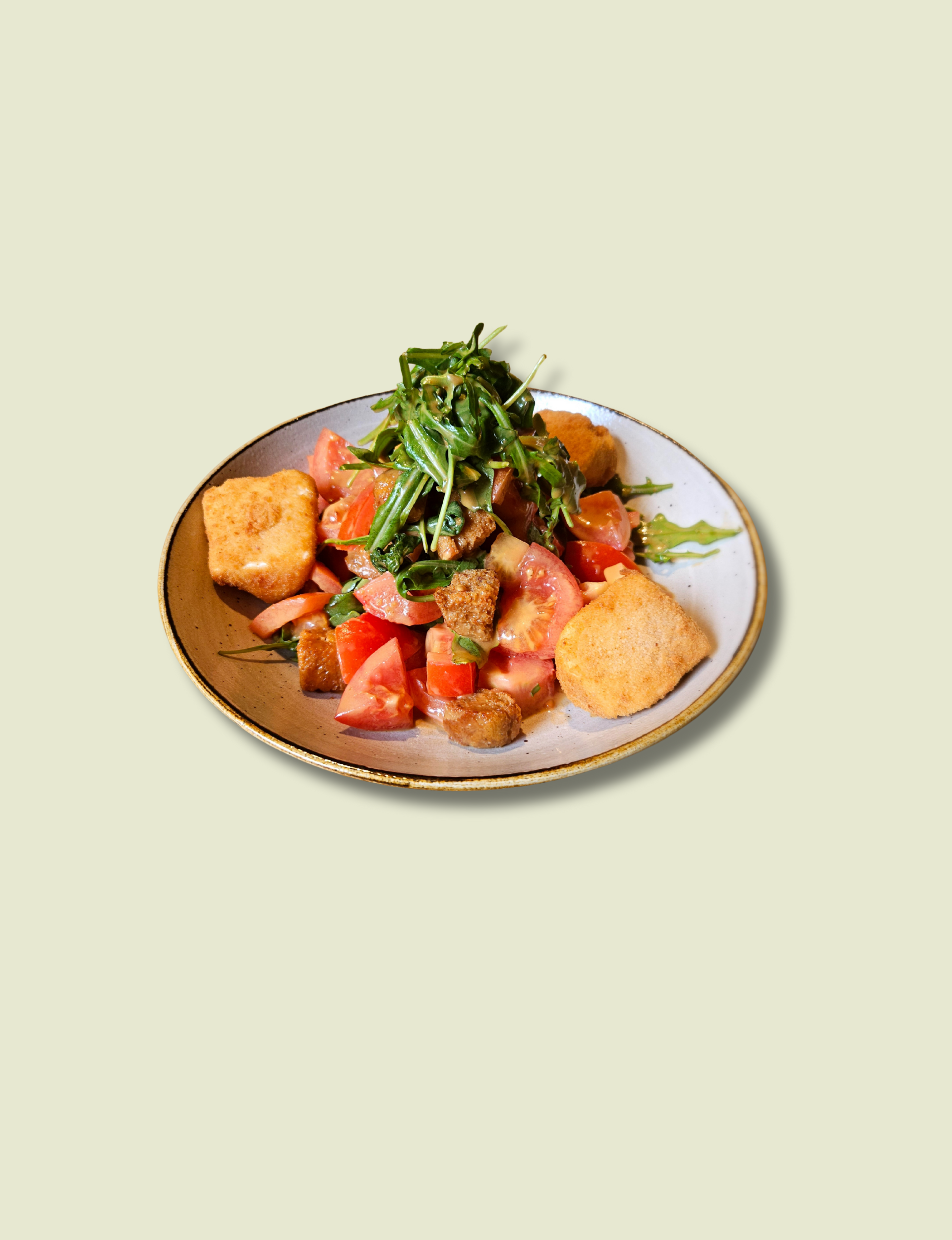 Maono food & drinks - Speisekarte - Tomatenbrotsalat mit überbackenem Feta