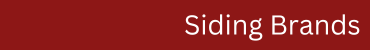 A red background with the words siding brands on it