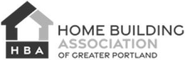 Home Building Association of Greater Portland logo with house icon and HBA initials