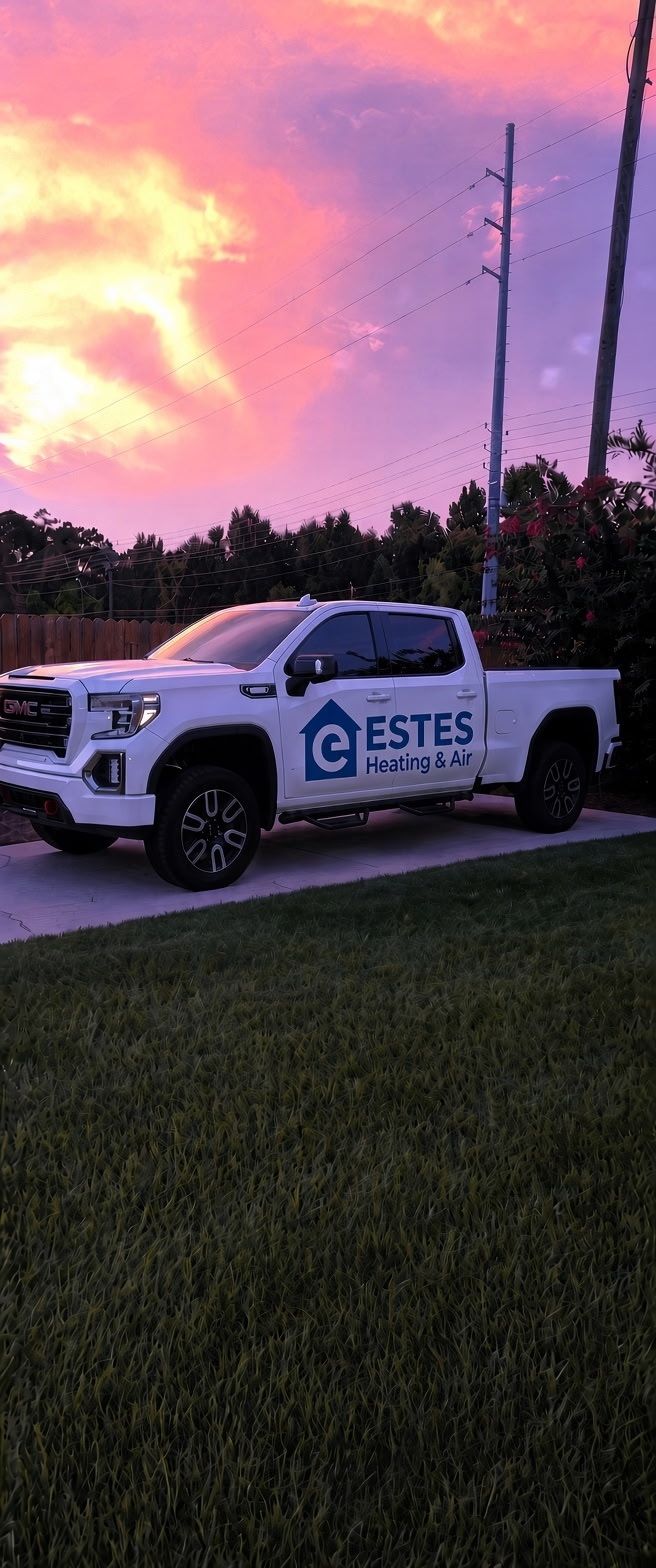 Estes Heating & Air service truck in Mobile, AL