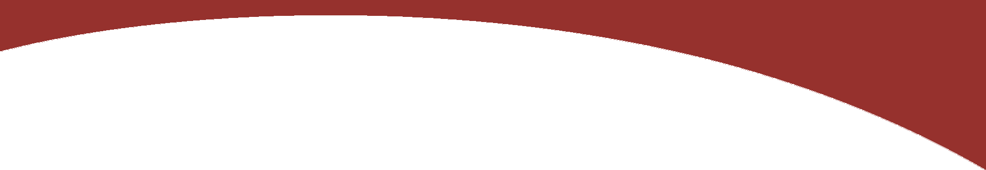 Forma curva bianca sotto una fascia curva rossa su uno sfondo bianco uniforme