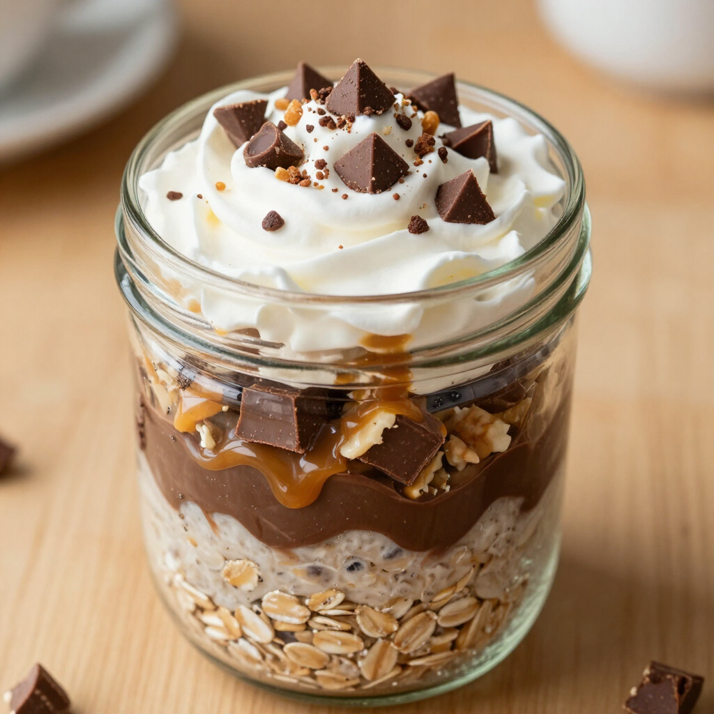 Candy Bar overnight Oats