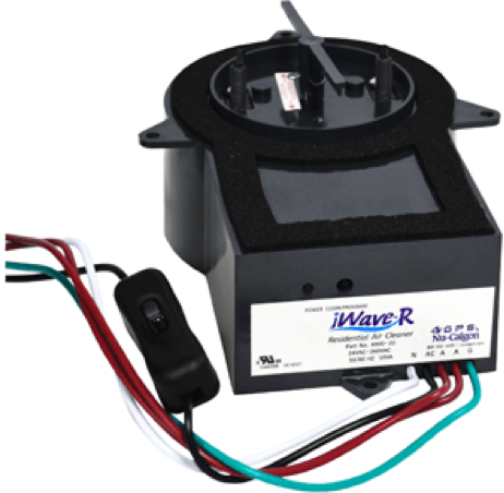 A black box with a label that says iwave r