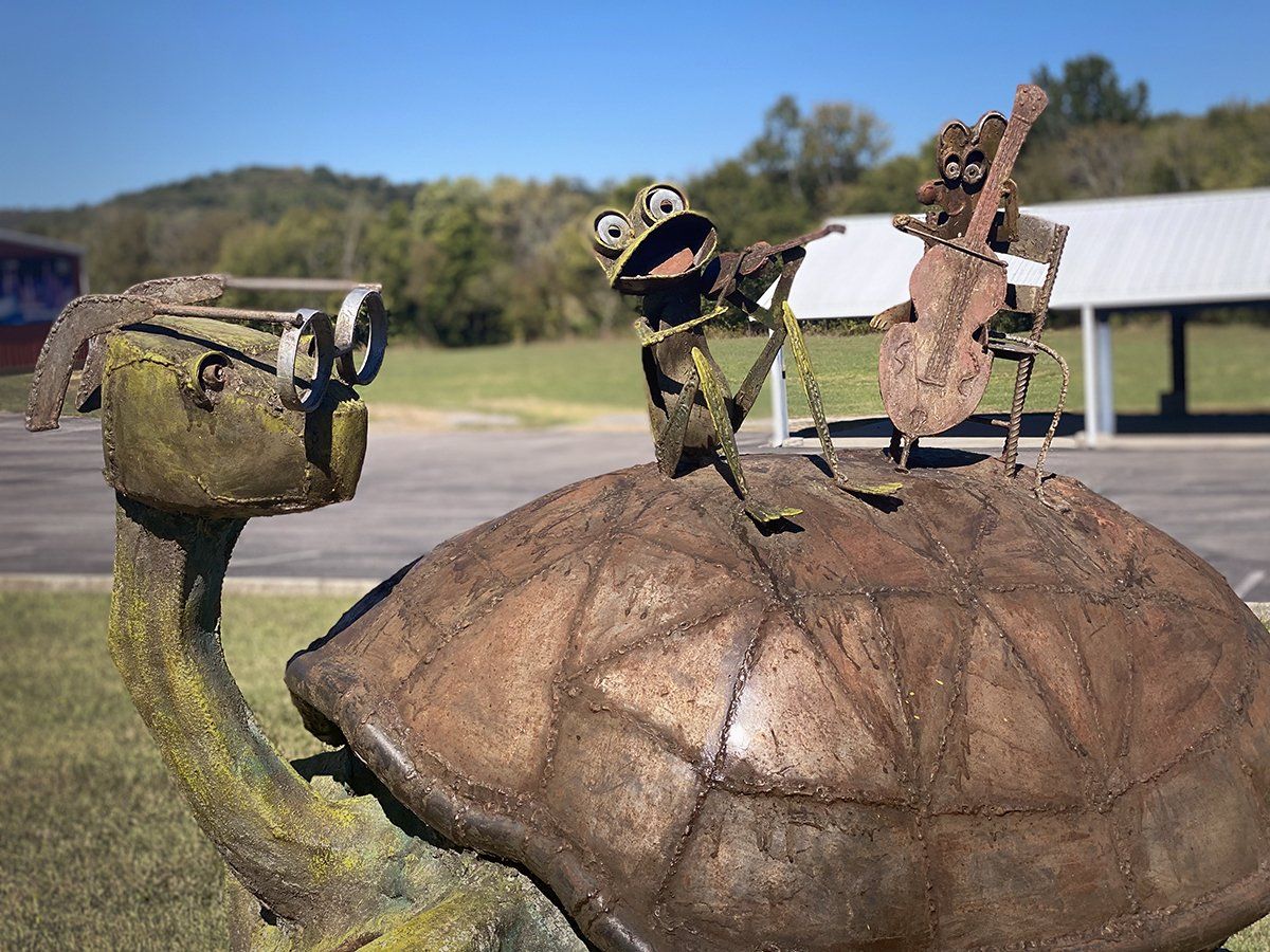 Turtle sculpture by Bret MacFadyen