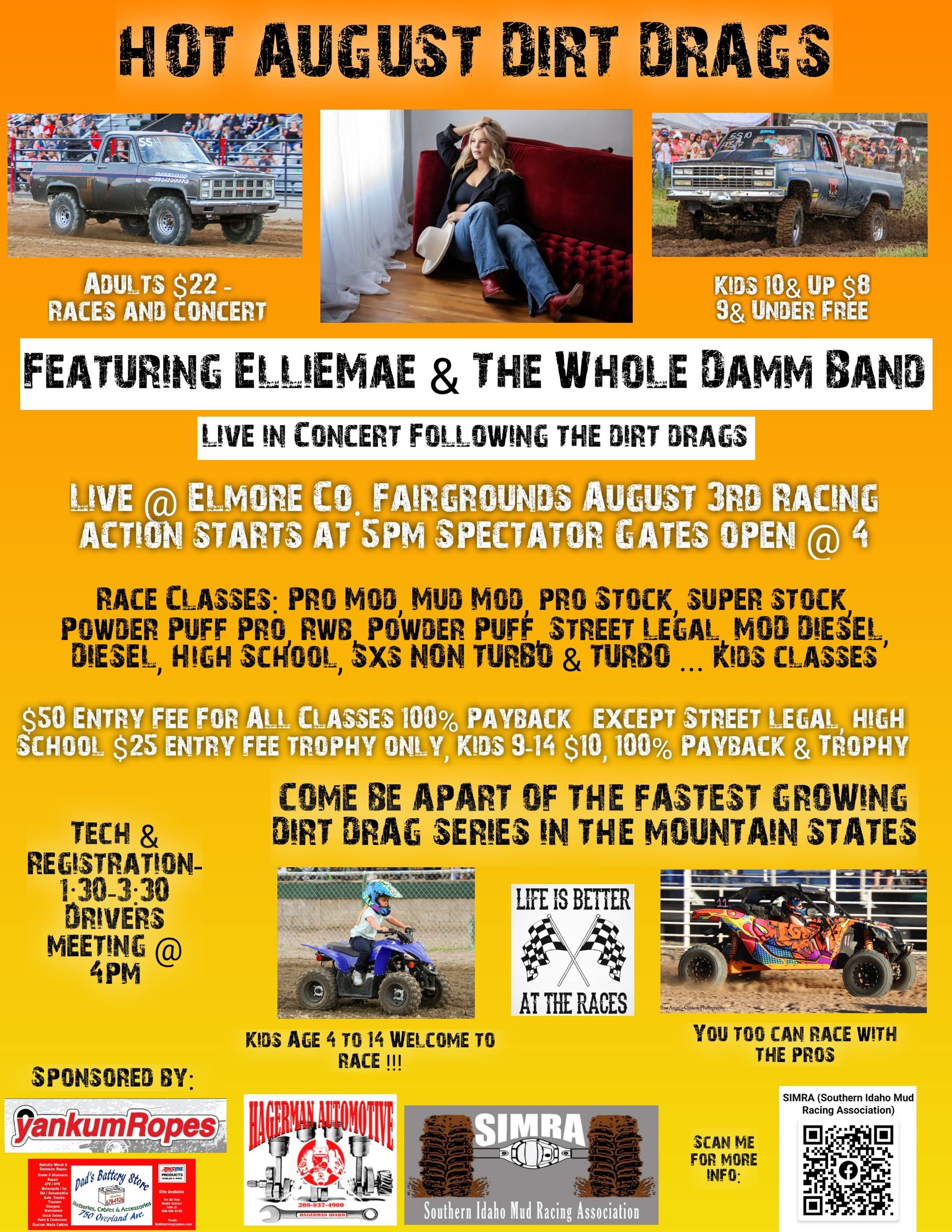 A poster for hot august dirt drag shows a woman sitting on a couch