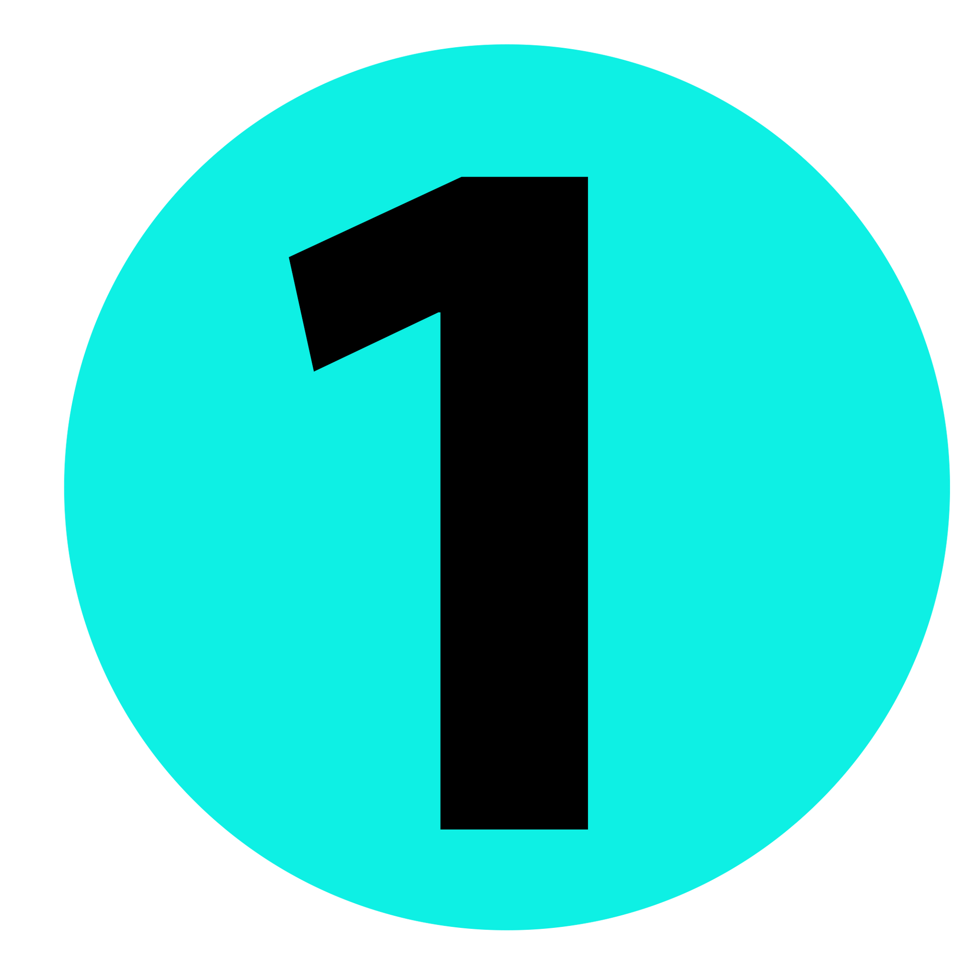 The number 1 is in a blue circle on a white background. The number 1 is in a blue circle on a white background.