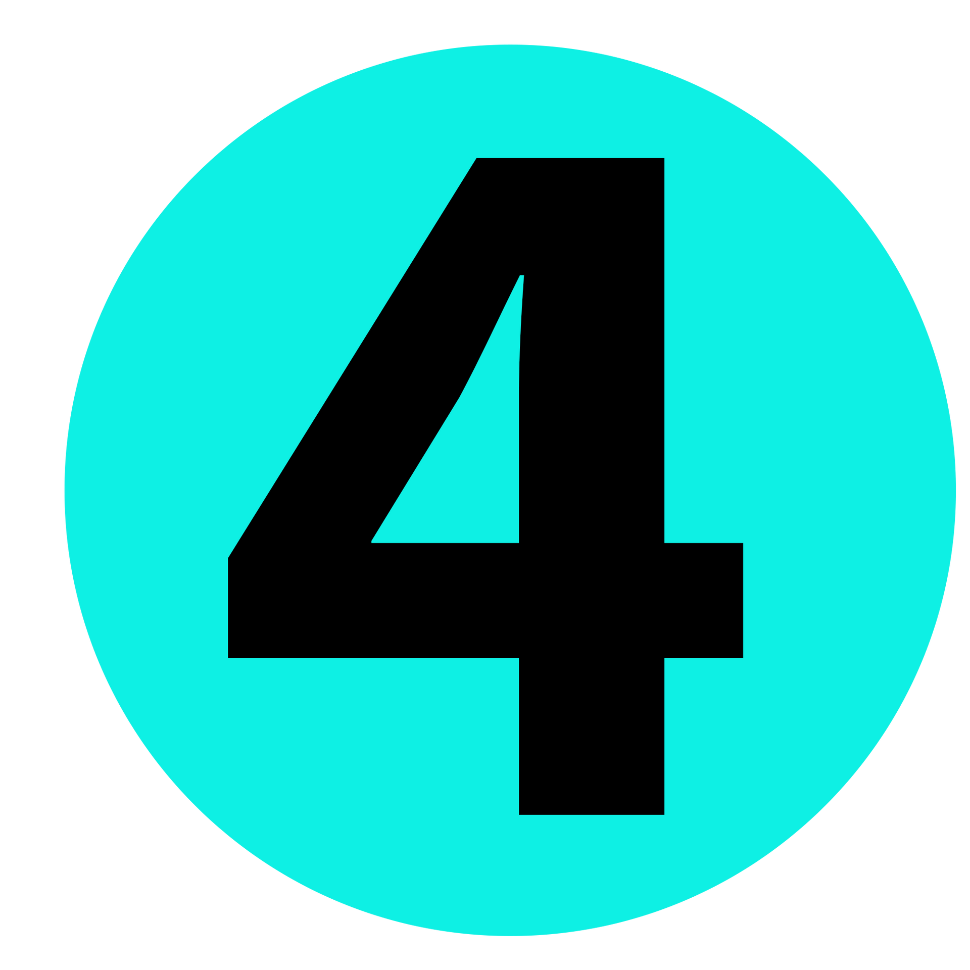 The number four is in a blue circle on a white background. The number four is in a blue circle on a white background.