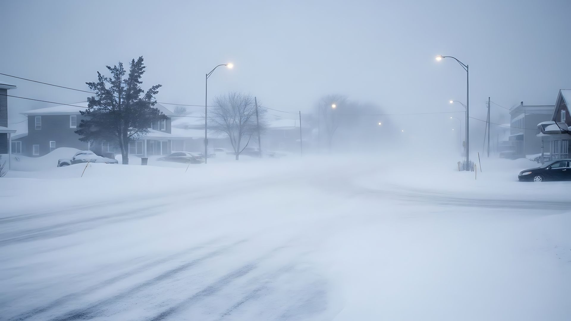 wind driven snow 