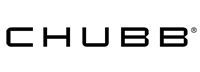 A black and white logo for chubb on a white background.
