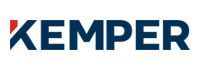The kemper logo is blue and red on a white background.
