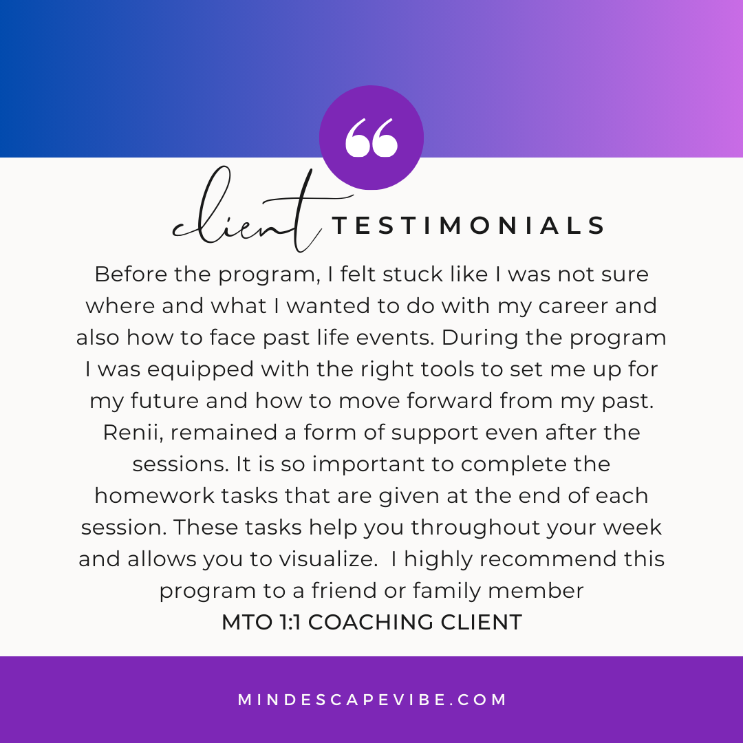 A client testimonial from a mto 11 coaching client.