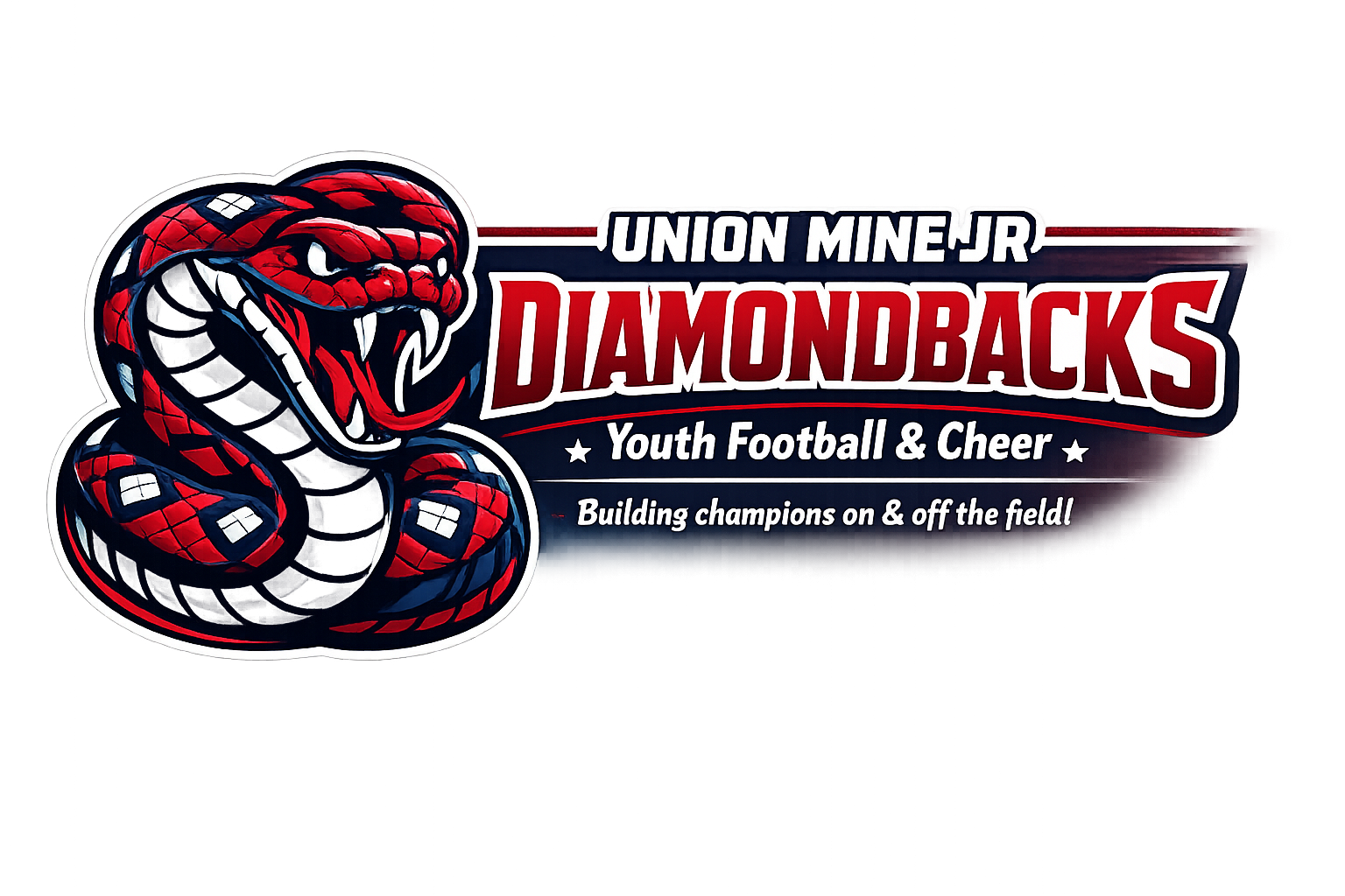 Logo for Union Mine Junior Rattlers Football and Cheer