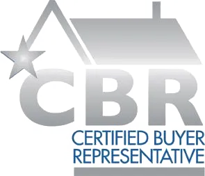 Certified Buyer Representative logo with gray house and star above CBR text