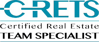 CRETs Certified Real Estate Team Specialist logo in teal and black on a white background