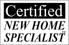 Certified New Home Specialist text logo in black and white