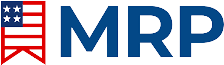 MRP logo with a stylized blue-and-red American flag icon and blue “MRP” text