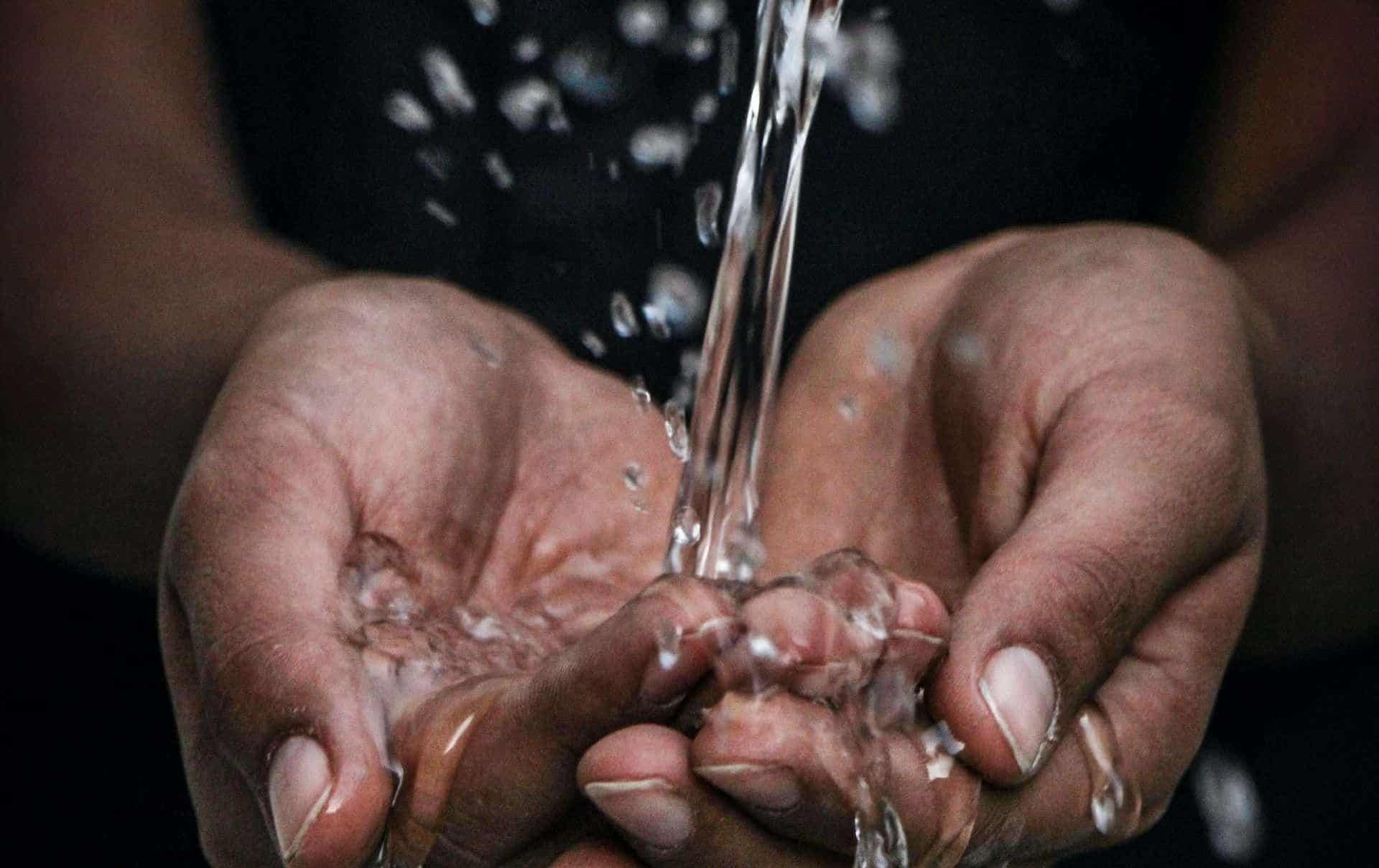 running bath with water filled halfway 