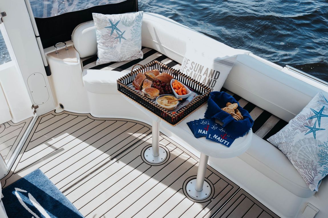Luxury pleasure cruiser with custom foam flooring replacement