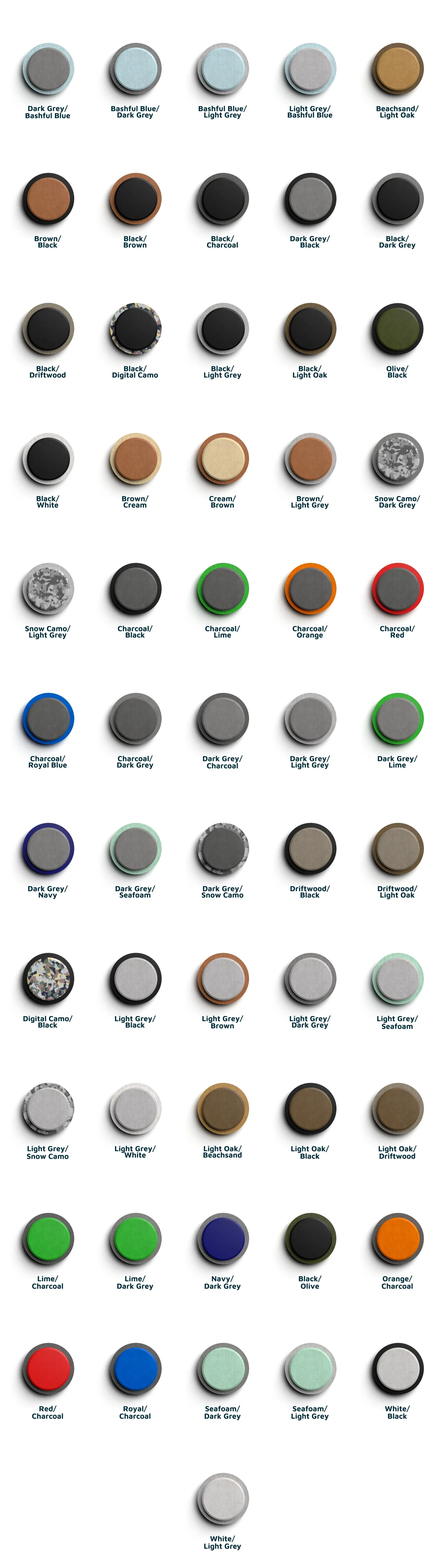 Grid of foam flooring color swatches in many shades, including neutrals and bright red, blue, green, and orange.