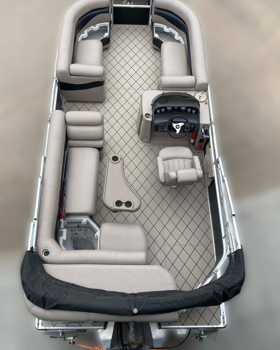 Pontoon flooring upgrade with foam floor