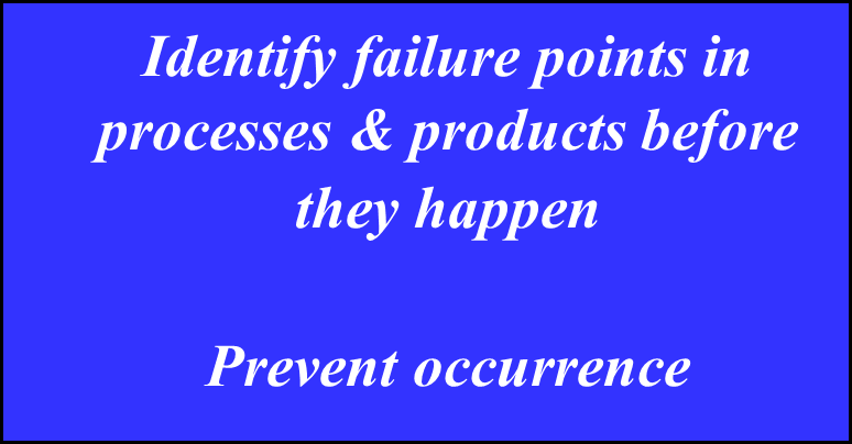 Failure Mode Effect Analysis (FMEA)