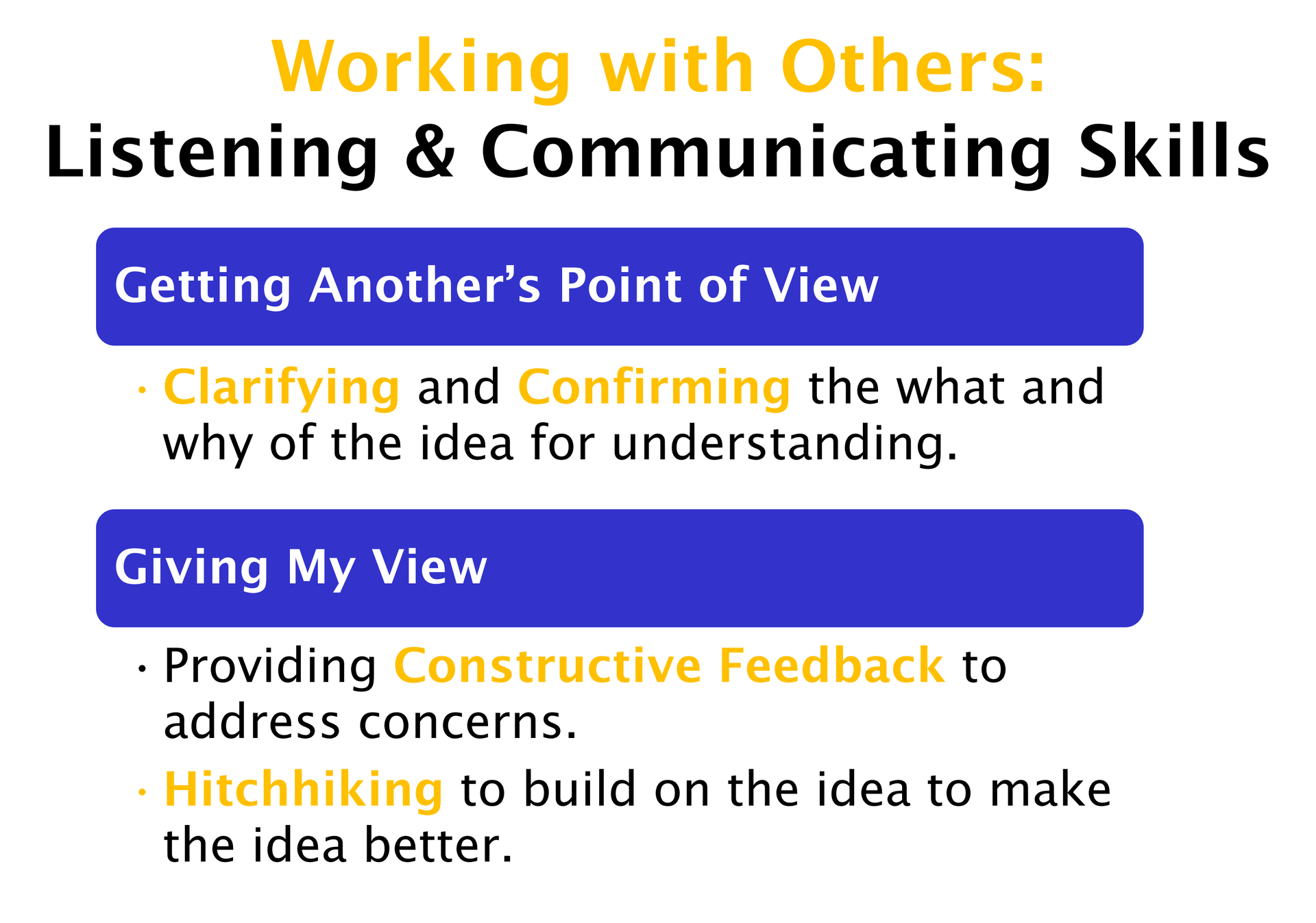 working with others communication skills
