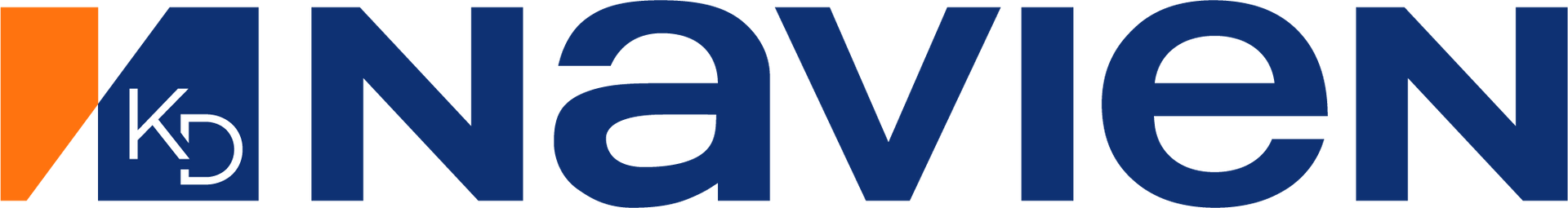 Navien logo with orange and blue elements. The text