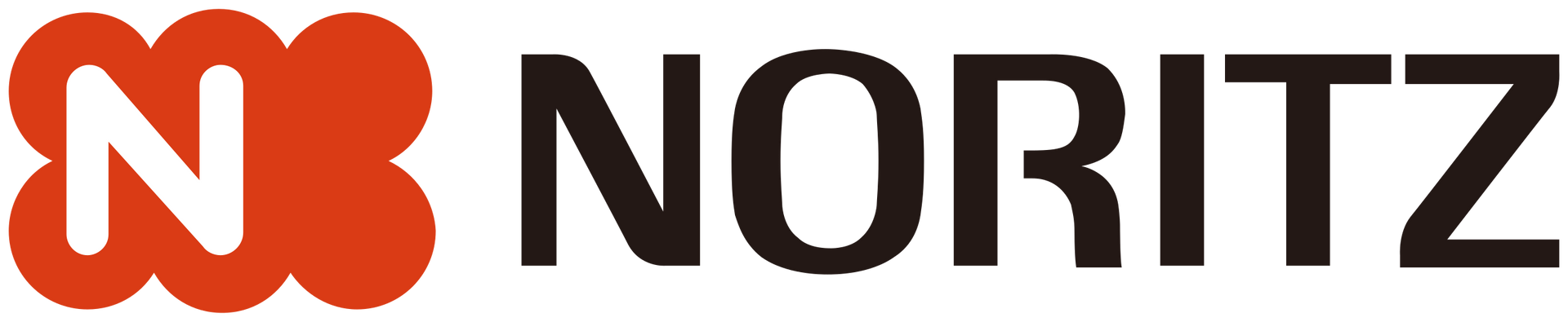 Logo of the company Noritz, featuring a red cloud-like shape with a white