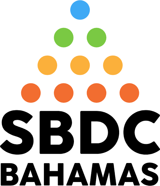 SBDC Bahamas logo with colorful circles above bold black text
