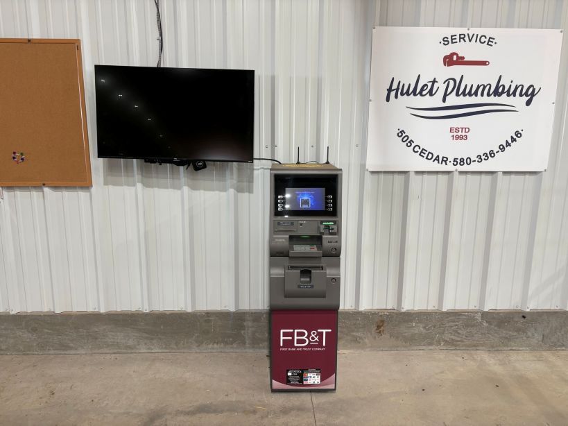 An ATM labeled 