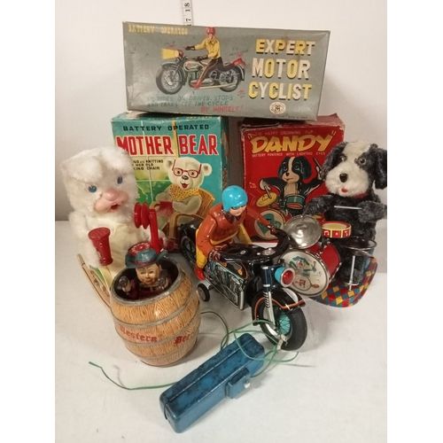 Selection of Wind up Mechanical Toys Sold at Morley Auctioneers In Leeds. Sell Your Toys With Morley Auctioneers Today