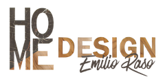 Logo HQ ME DESIGN di Emilio Roco in testo marrone e grigio