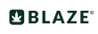BLAZE logo with green cannabis leaf icon and bold green text on white background