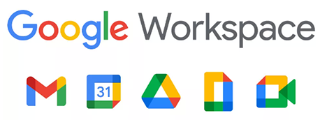 The google workspace logo is displayed on a white background.
