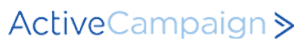 The word active campaign is written in blue on a white background