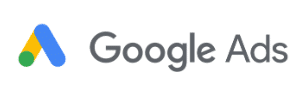 The google ads logo is on a white background.