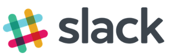 The logo for slack is a colorful logo with a hashtag.