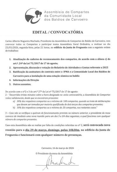Edital / Convocatória