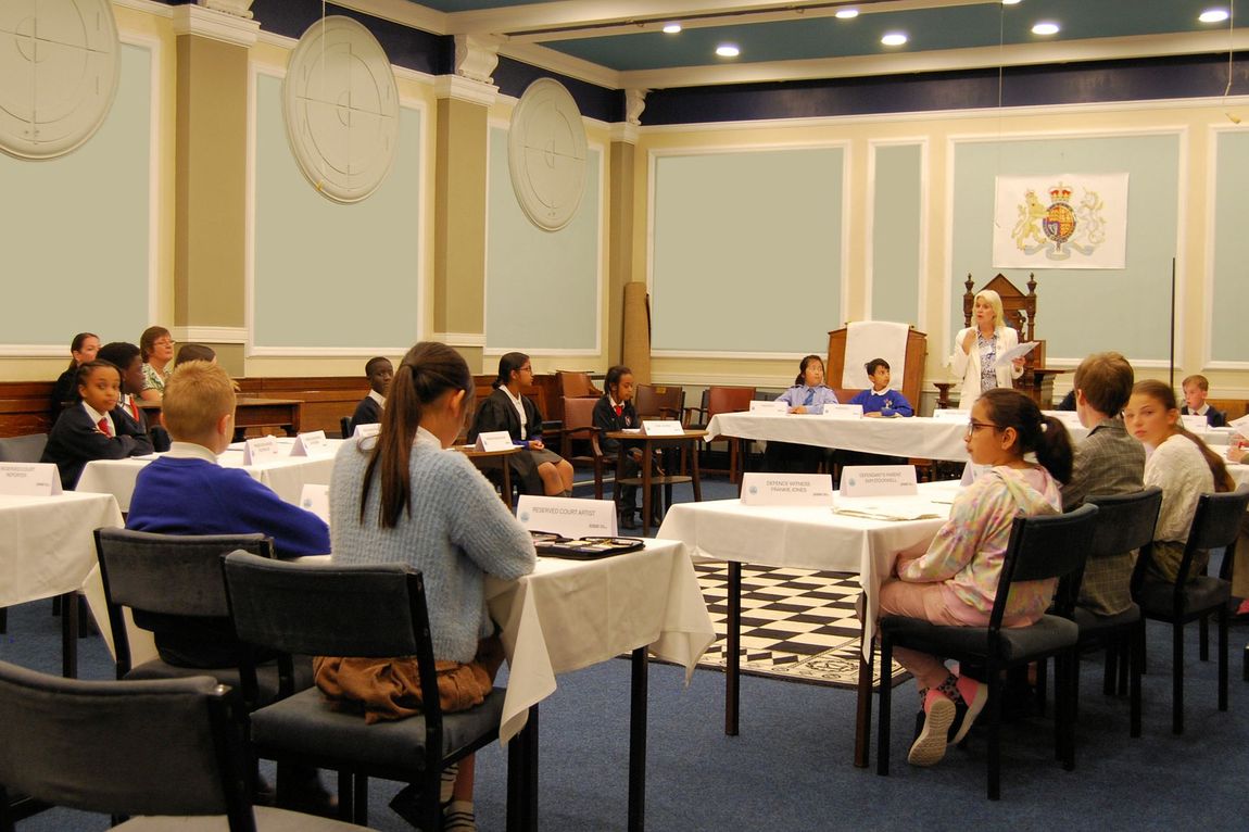 Year 6 Mock Trial Competition in progress