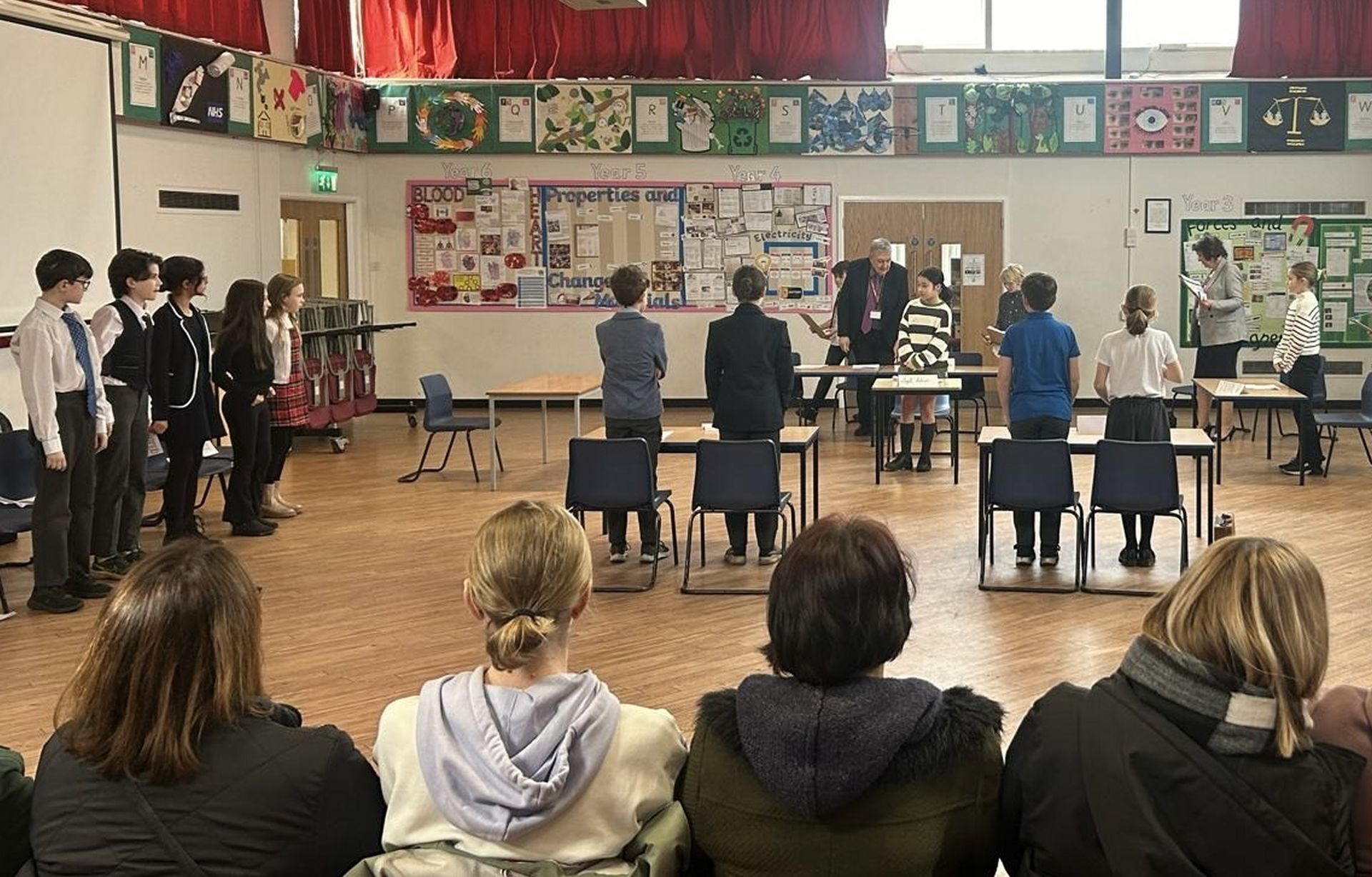 View of Egerton school during the mock trial
