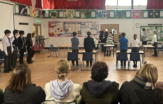 View of Egerton school during the mock trial