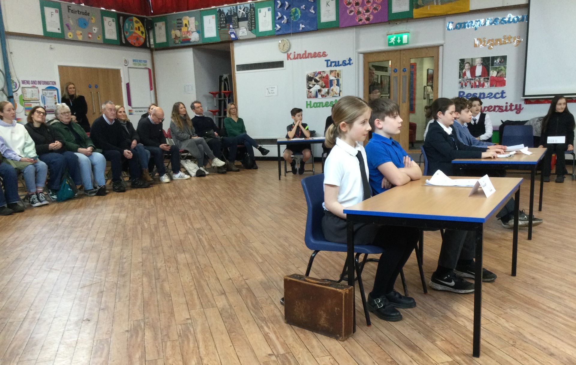 View of Egerton school during the mock trial