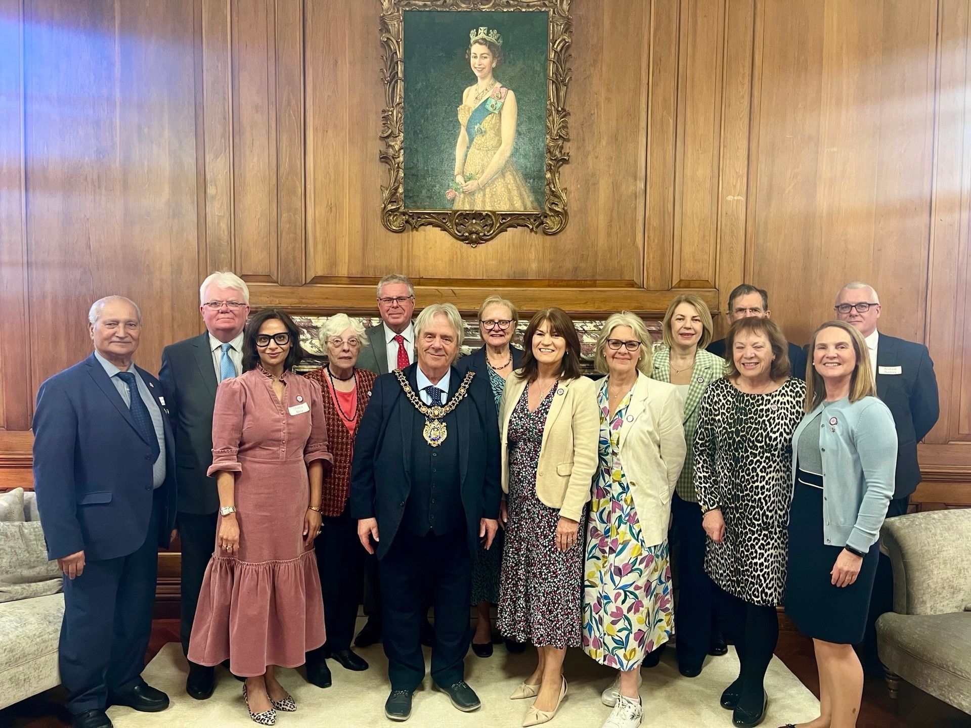 Group picture showing some of the GM MIC team at the Lord mayor's reception.