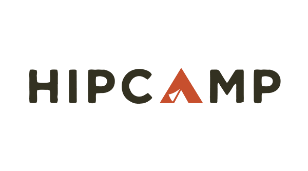A logo for hipcamp is shown on a white background.