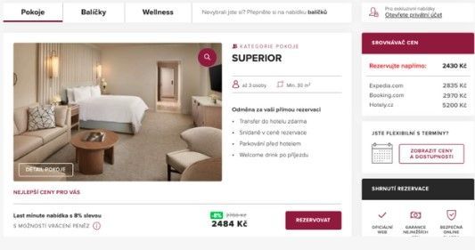 A screenshot of a website showing a bedroom for sale.