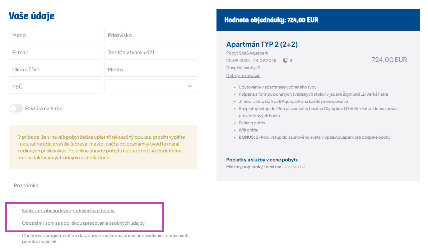 A screenshot of a website with a purple arrow pointing to a button.