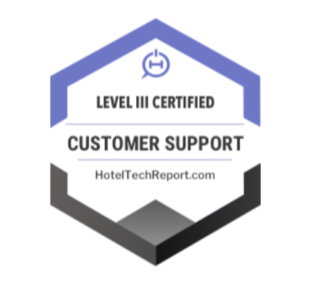 A badge that says level iii certified customer support