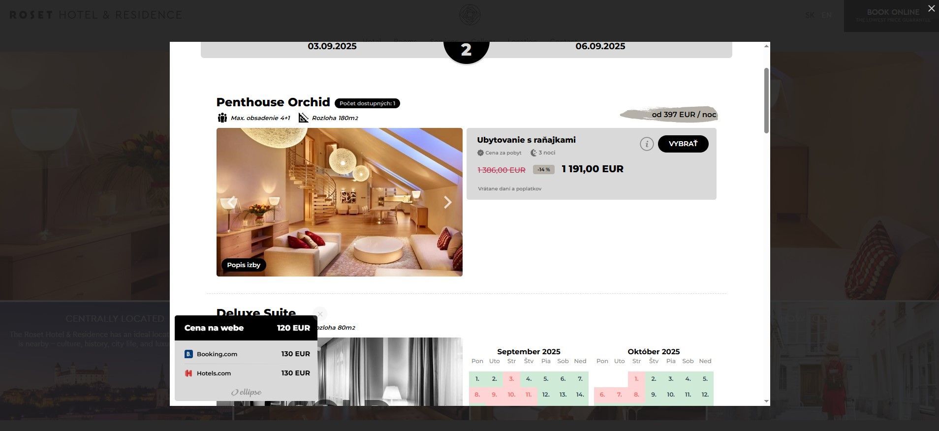 A screenshot of a website showing a bedroom for sale.